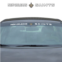 NFL - New Orleans Saints Sun Stripe Windshield Decal 3.25 in. x 34 in.