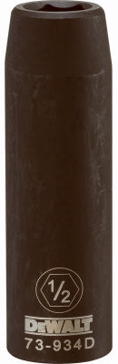 SAE Deep Impact Socket, 6-Point, Black Oxide, 1/2-In. Drive, 1/2-in.