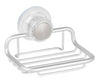 iDesign Metro Turn-N-Lock Brushed Nickel Silver Aluminum Soap Dish