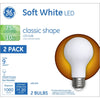 GE A21 E26 (Medium) LED Bulb Soft White 75 W 2 pk