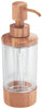 InterDesign  Formbu  Soap Dispenser  8.5 in. H x 3.5 in. W x 3.5 in. L Wood  Brown/Clear  Plastic / Bamboo