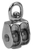 Campbell T7655312N 1 Nickel Swivel Eye Double Sheave Pulley