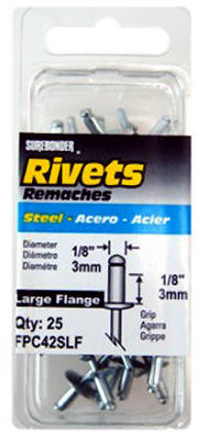 25-Pack Steel Short-Large Snowmobile Rivets