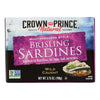 Crown Prince Brisling Sardines - Mediterranean Style - Case of 12 - 3.75 oz.