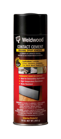 DAP Weldwood High Strength Rubber Contact Cement Spray Adhesive 16 oz