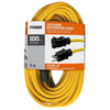 Prime Outdoor 100 ft. L Yellow Extension Cord 12/3 SJTW