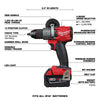 Milwaukee  M18 FUEL  18 volt Brushless  Cordless Hammer Drill/Driver  Bare Tool  1/2 in. 2000 rpm