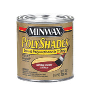 Minwax Stain And Polyurethane Finish Satin Natural Cherry 1/2 Pt