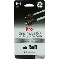 GE Pro 6 ft. L Audio Cable Digital Optical