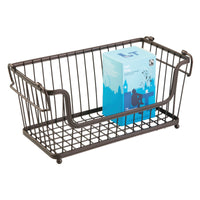 iDesign York Lyra 12 in. L X 6.25 in. W X 6 in. H Brown Wire Basket