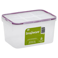 Snapware Clear Rectangle 10.8 Cup Airtight and Watertight Food Storage Container 4 x 8 x 6 in.