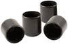 Softtouch Rubber Leg Tip Black Round 1 in. W X 1.5 in. L 4 pk