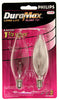 Phillips 168252 40 Watt DuraMaxâ„¢ Blunt Tip Chandelier Light Bulb 2 Count