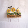 Celebrations  Welcome Fall Sunflower Stake  Fall Decoration  24-1/4 in. H x 1.97 in. W 1 pk (Pack of 4)