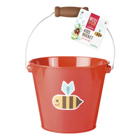 Toysmith Beetle & Bee Kids Bucket with Handle Metal Assorted 2 pc