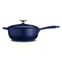 3 Qt Enameled Cast-Iron Series 1000 Covered Saucier - Gradated Cobalt