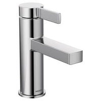 Chrome one-handle bathroom faucet