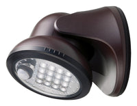 Fulcrum Light It! Motion-Sensing Battery Powered LED Bronze Porch Light