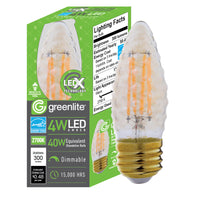 Greenlite B10 E26 (Medium) LED Bulb Warm White 40 Watt Equivalence 1 pk