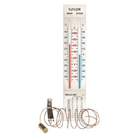 Taylor Thermometer Plastic White 9.75 in.