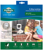 PetSafe 9-1/4 in.   H X 9-3/4 in.   W Plastic 4-Way Locking Pet Door and Tunnel