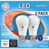 GE A19 E26 (Medium) LED Bulb Daylight 40 W 2 pk