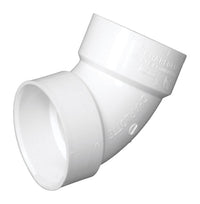 Charlotte Pipe Schedule 40 3 in. Hub X 3 in. D Hub PVC Elbow 1 pk