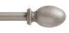 Kenney Baldwin Pewter Silver Egg Curtain Rod 48 in. L X 86 in. L