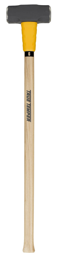 True Temper 20184800 6 Lb Gray & Yellow TOUGHSTRIKE™ American Hickory Sledge Hammer