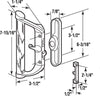 Prime-Line  Wood Tone  Steel  Outdoor  Sliding Screen Door Latch/Pull