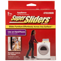 SuperSliders Black Assorted in. Adhesive Felt Heavy Duty Glide 4 pk