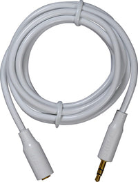 Stereo Extension Cable, White, 3.5mm, 6-Ft.