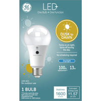 GE Lighting LED+ A21 E26 (Medium) LED Dusk to Dawn Bulb Daylight 100 Watt Equivalence 1 pk