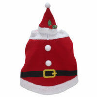 Dyno Santa Suit and Hat Pet Costume Polyester 1 pc