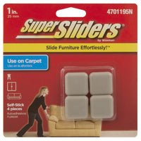 SuperSliders Tan 1 in. Adhesive Plastic Chair Glide 4 pk