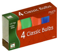 Christmas Lights Replacement Bulb, C9, Multi-Color Ceramic, 4-Pk.