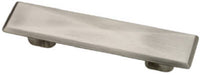 Cabinet Pull, Satin Pewter Rectangle Geo, 96mm