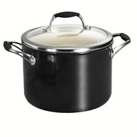 Ceramica Deluxe 6 Qt Ceramic Covered Stock Pot - Black