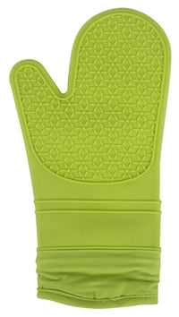 Oven Mitt, Silicone & Cotton, Lime Green