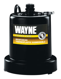 Keeney 1/6 HP Reinforced Submersible Thermoplastic Water Removal Utility Pump with 3/4 in. Discharge