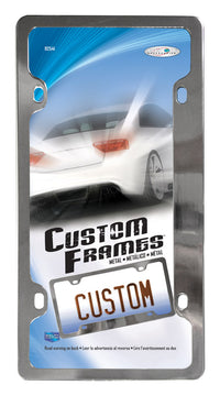 Custom Accessories Silver Metal License Plate Frame