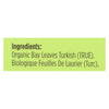 Spicely Organics - Organic Bay Leaves - Turkish Whole - Case of 6 - 0.1 oz.