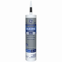 General Electric Black Silicone Waterproof All Purpose Caulk Sealant 10.1 oz. (Pack of 12)