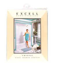 Excell 1ME-40O-649-960 Crystal Vinyl Shower Curtain                                                                                                   