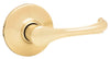 Kwikset  Dorian  Polished Brass  Steel  Passage Lever  3  Right Handed