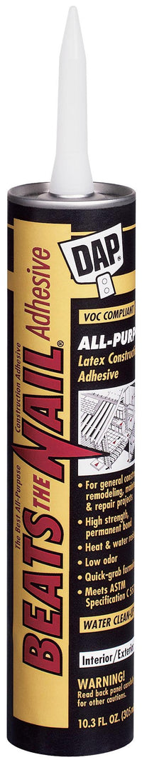 Dap 27450 10.3 Oz VOC Beats The Nail® All Purpose Construction Adhesiv                                                                                