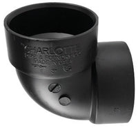 Charlotte Pipe  1-1/2 in. Hub   x 1-1/2 in. Dia. Hub  ABS  Elbow