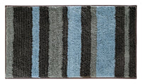 InterDesign  34 in. L x 21 in. W Blue  Microfiber Polyester  Bath Spa Rug