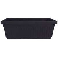 HC Companies 6.38 in. H X 30 in. D Plastic Venetian Flower Box Black