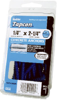 Hex-Washer Head Concrete Anchors, .25 x 2.75-In., 25-Ct.